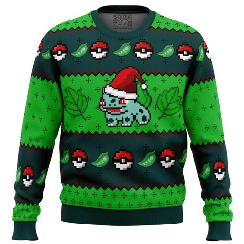 PKM Bulbasaur Ugly Christmas Sweater
