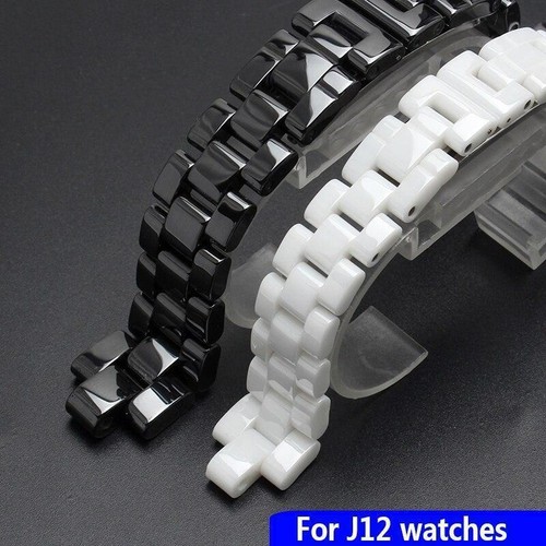 Correa de reloj de pulsera de cerámica para pulsera Chanel J12 16-19 mm hombre/mujer - Imagen 4 de 12