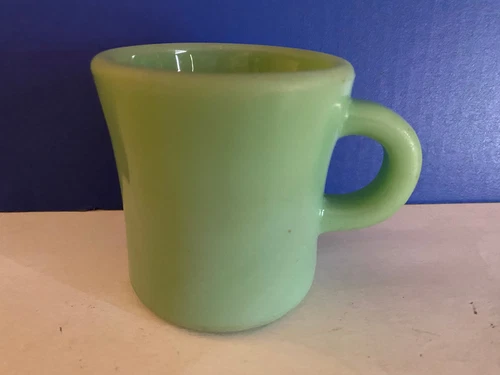 Fire King Jadeite Restaurant Ware Heavy C Handle Mug 1940's