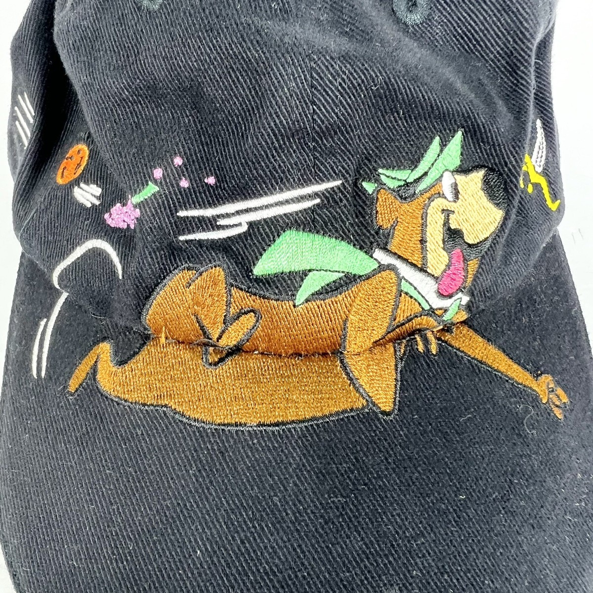 Vintage Yogi Bear Black Strapback Hat Cap View 2