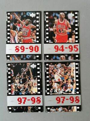 MICHAEL JORDAN 98 Upper Deck MJ Timeframe 4x Cardlot # 36, 71, 115, 118