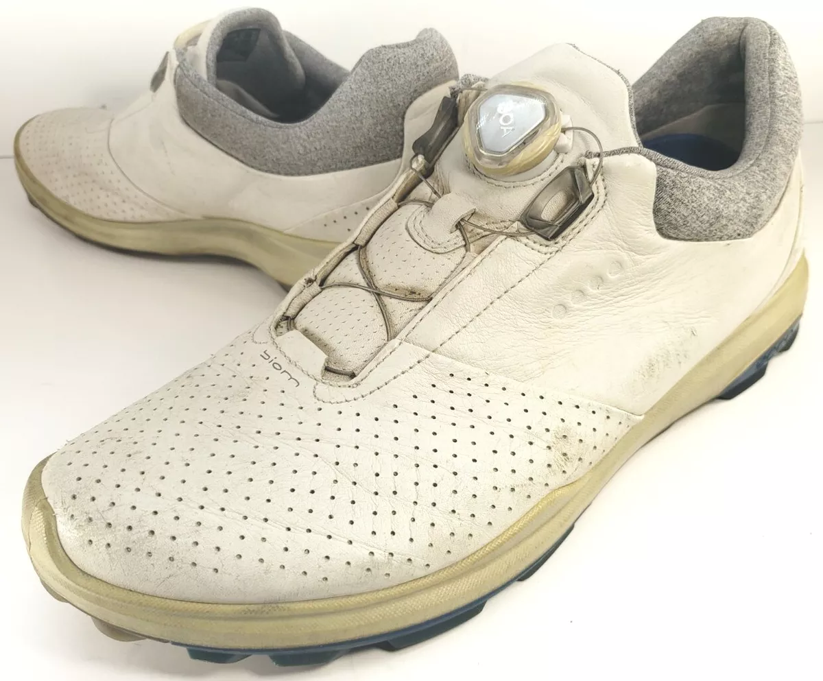 Mens ECCO 3 Golf Shoes Yak Leather Gore BOA Men's 9 Extra Wide