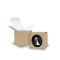 Itenga Set Wir Sagen Danke(M25) 24X WüRfel Schachtel Braun Gastgeschenk Hochzeit