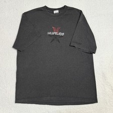 Vintage Y2K Hurley Skate Tee Surfing T Shirt Size 2XL XXL Cyber Goth Grunge