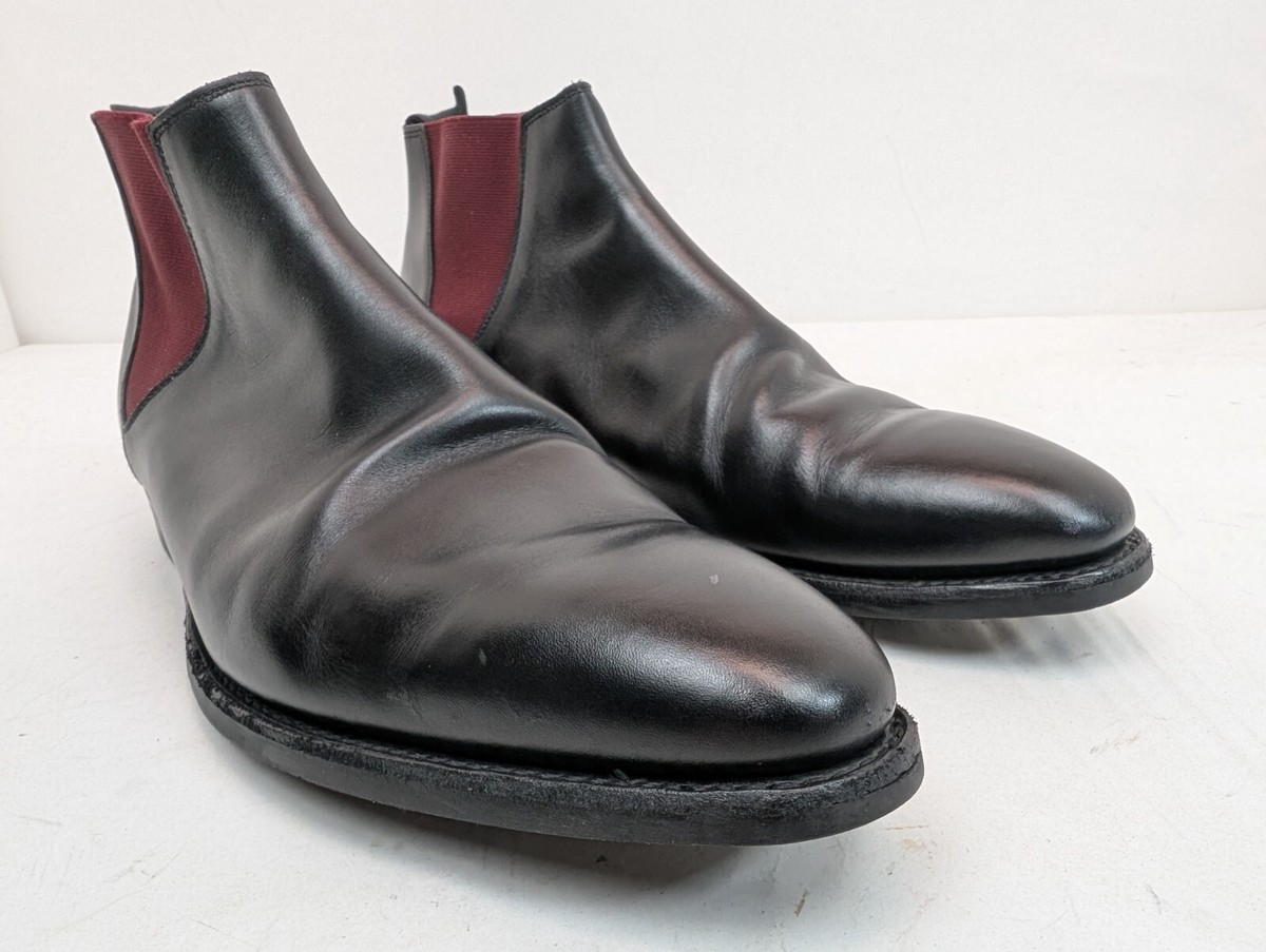 Crockett & Jones Cranford 3 Black Boots Mens Size 11.5 D Chelsea 