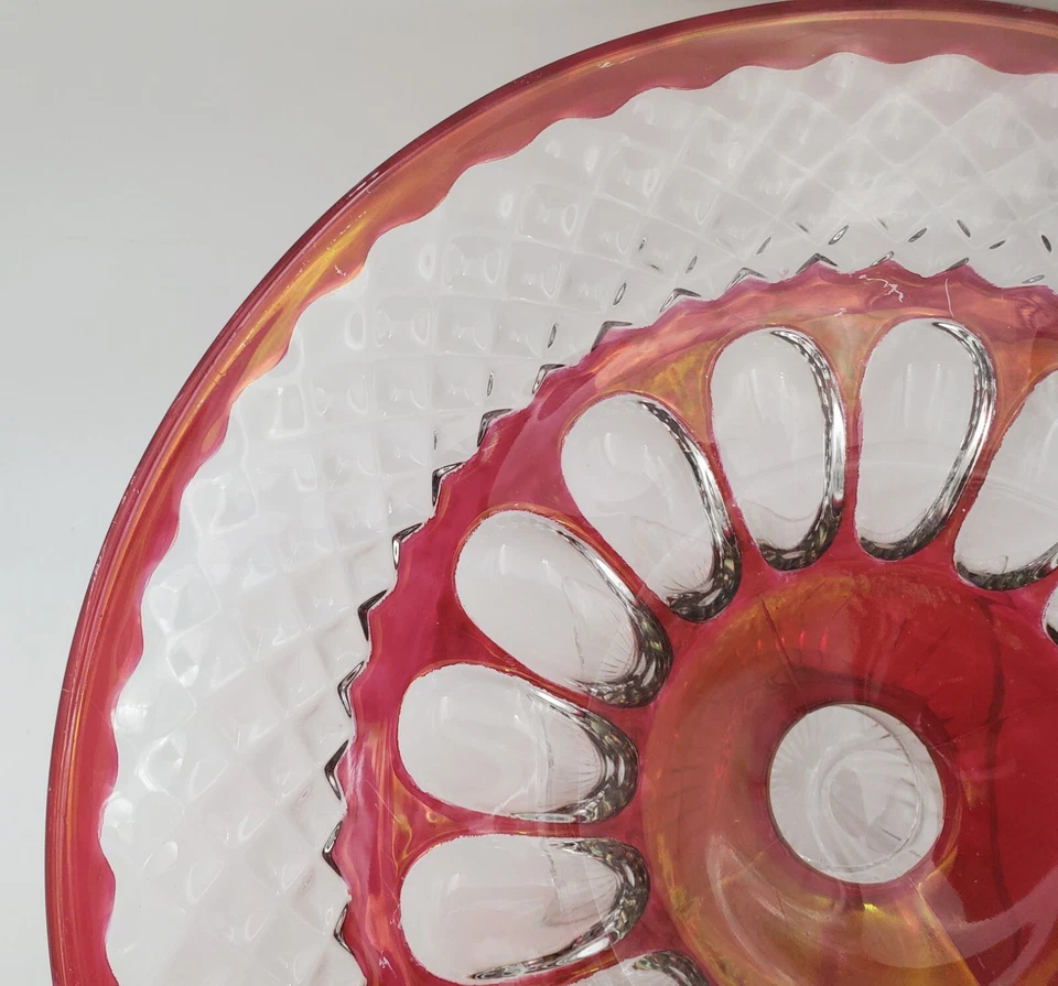 13.25" Westmoreland Wakefield Waterford Ruby Red Stain Footed Cake Stand WF-30 - Image 4 of 4