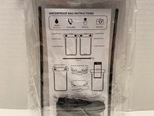 Swimming Waterproof Underwater Pouch Bag Pack Dry Case Black Smart Phone iPhone! - Picture 12 of 12