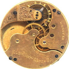 1896 ELGIN POCKET WATCH MOVEMENT 6335718 GRADE 92 16s 11j KJ2 
