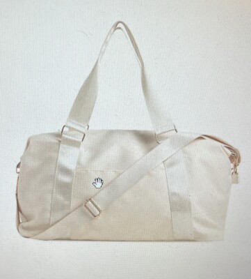 Rachel Zoe Weekender Pearl White Crossbody Duffle Waterproof NWT