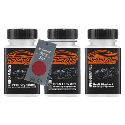 Autolack Lackstift Set für Renault Alpine Z61 Rojo Nacre Perol. 3 x 50ml