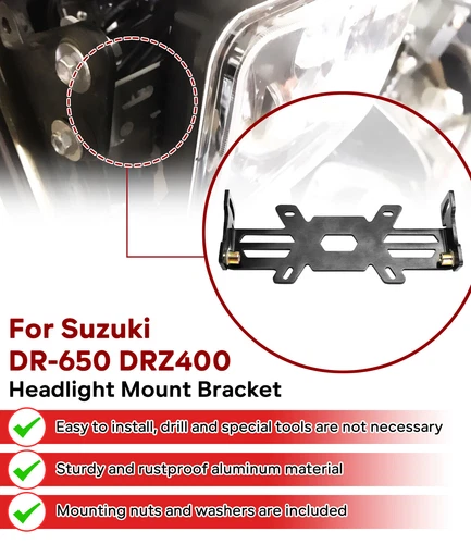 Front LED Headlight Kit For Suzuki DR 650 and DRZ-400 Plug and play DRZ-400 DR - Picture 2 of 11