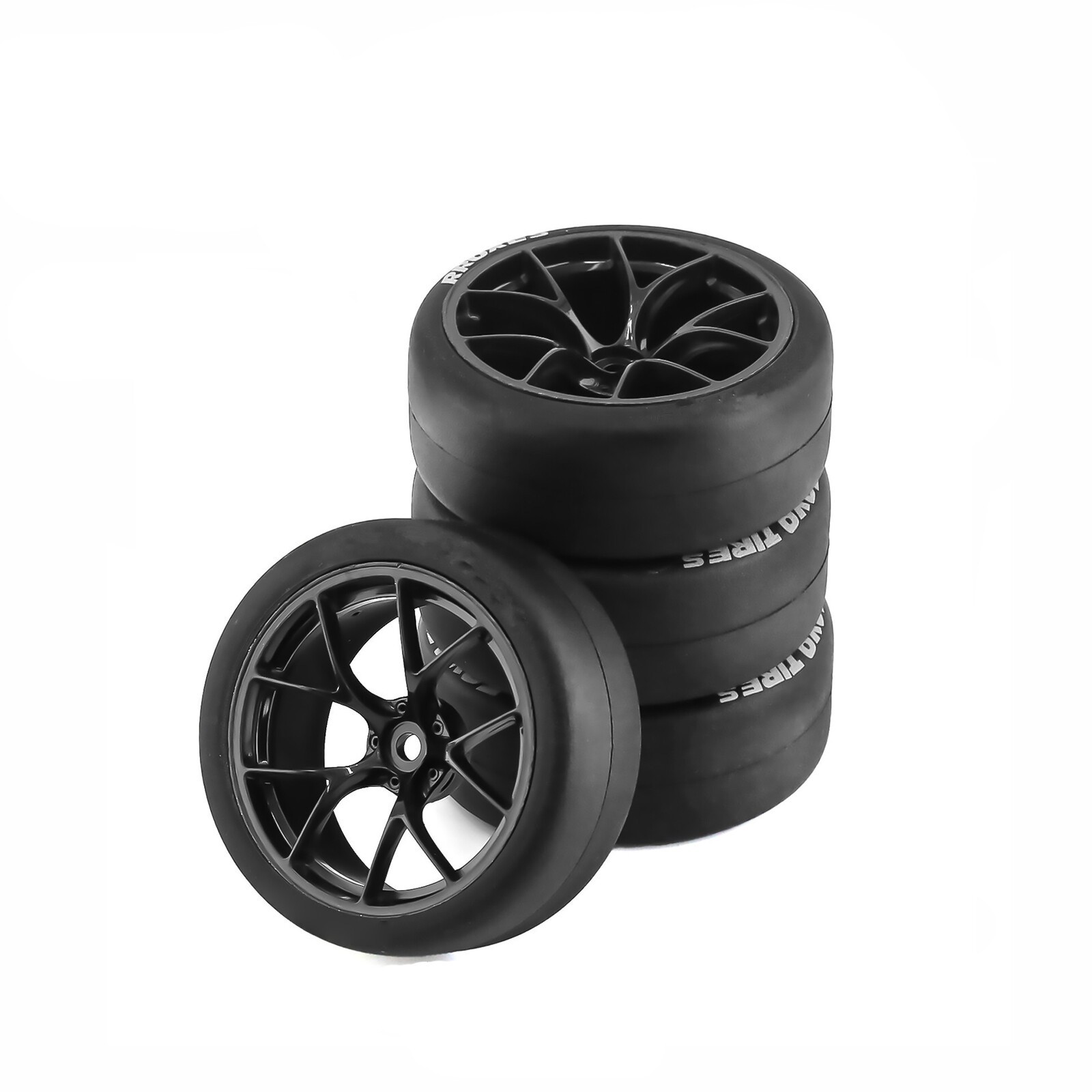 4-Star Wheel Hub Tires for Tamiya TT01 TT02 HPS HPI 1/10 RC Car Upgrade Parts