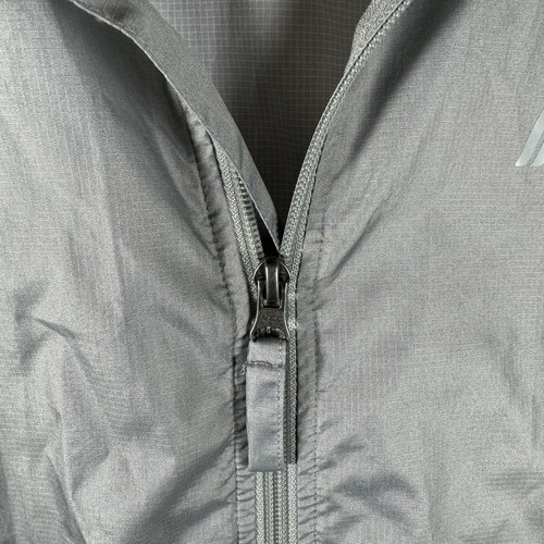 ALDI Windbreaker Jacket Mens Sz L Rain Jacket Lightweight Gray Rainbow Sleeves - Picture 3 of 6