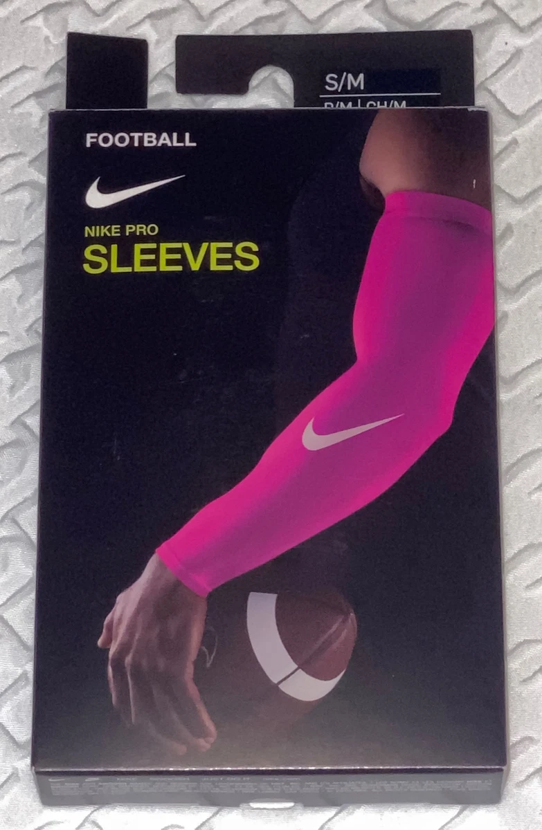 explosie Wederzijds Helder op NIKE Pro Dri Fit 3.0 Pink White Football Arm Sleeves NEW Mens Sz S / M L /  XL | eBay