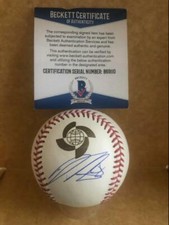 DELLIN BETANCES NEW YORK YANKEES SIGNED AUTO 2017 WBC BASEBALL BECKETT