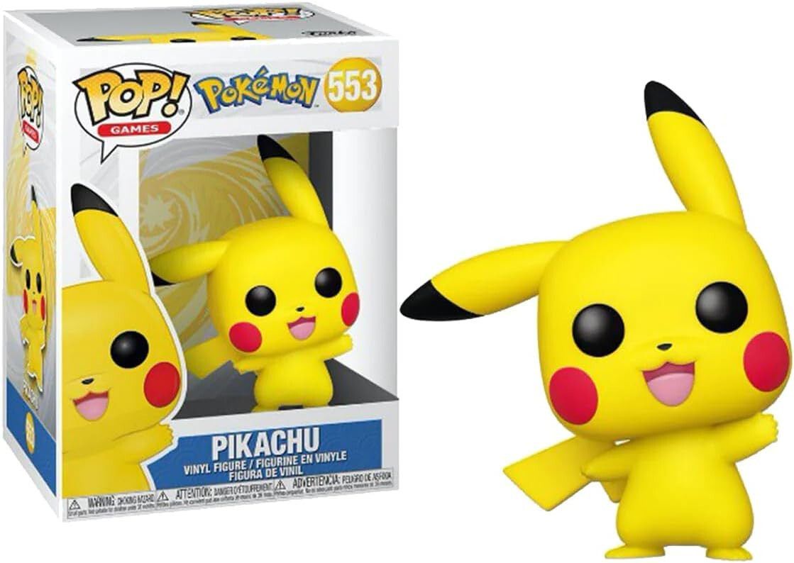 FUNKO POP POKEMON PICKACHU BOX # 553 WAVING PIKACHU VINYL FIGURINE
