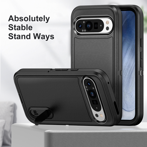 Invisible Kickstand Protective Rugged Phone Case for Google Pixel 9 ProXL/9/9Pro - Picture 20 of 98