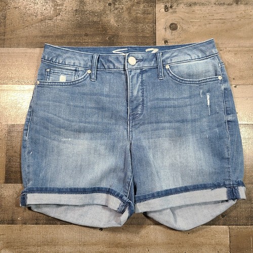 Seven7 Shorts Women 8 Blue Boyfriend 