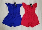 Lot de 2 combinaisons de jeu âge 9 filles NEW LOOK été ROUGE bleu PLAGE COUVERTURE vacances