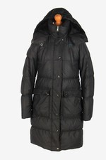 Womens Long Nike Puffer Jacket Padded Vintage Warm Retro Black Size S -c2487