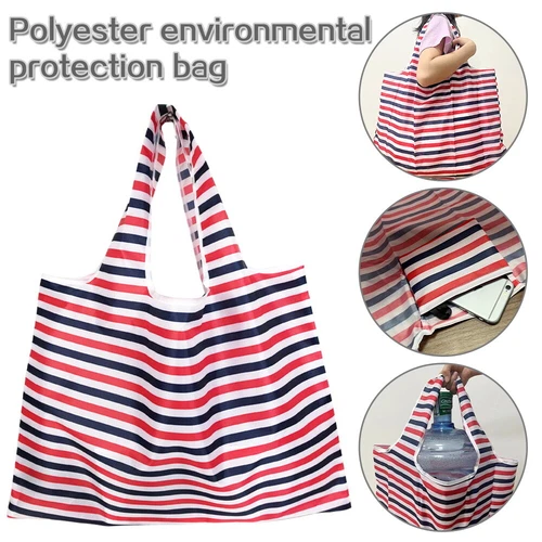 Large Foldable Reusable Ladies Shopping Bag Eco Tote Handbag Fold Away Bag UK - Picture 3 of 21