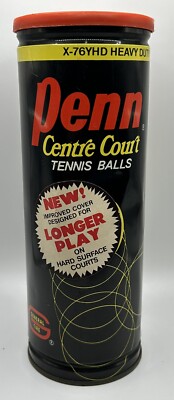 Boîte Métal Ancienne Balles De Tennis PENN X-76 YHD - Feutre Résistant Jaune - Scellée