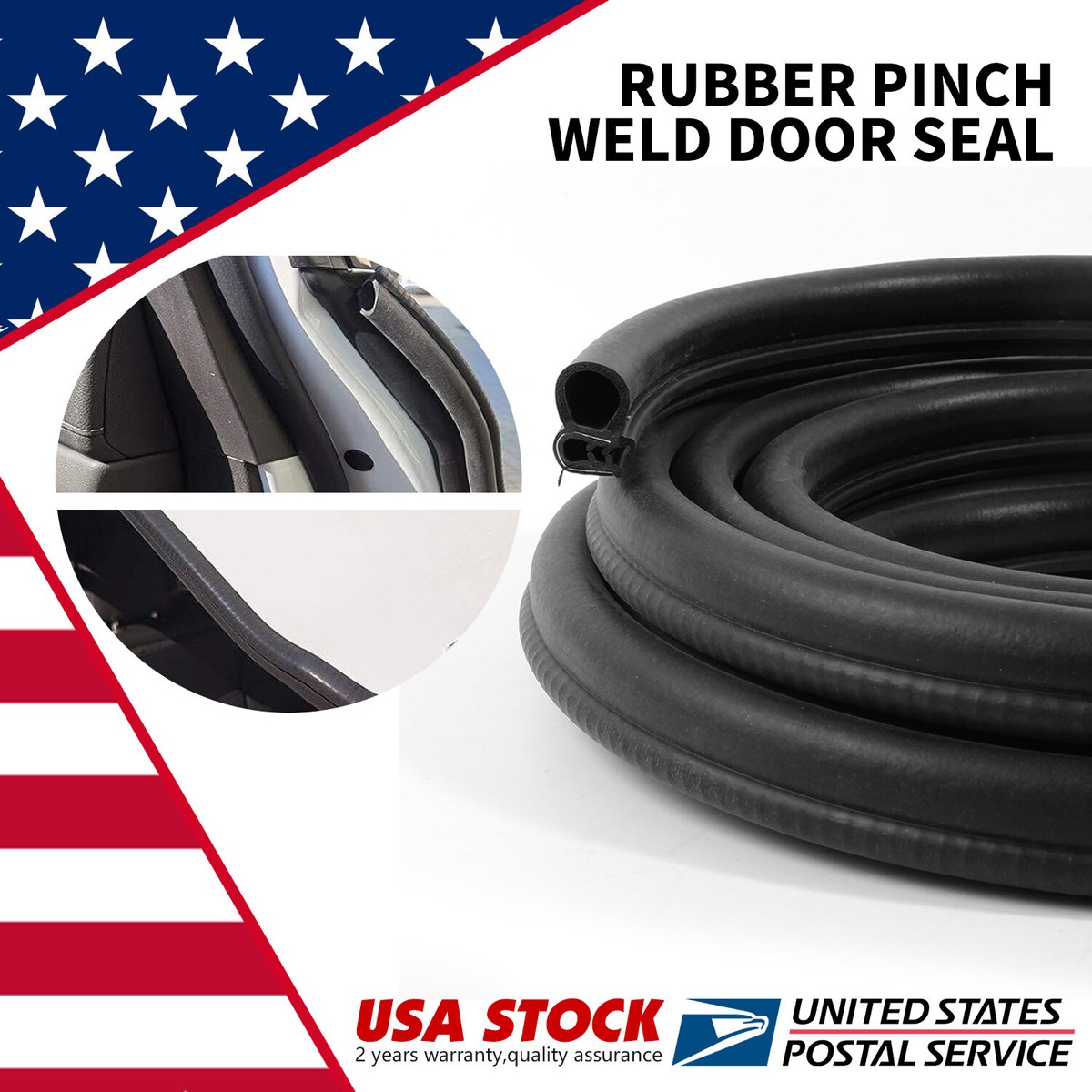 20 Feet Self-Adhesive Edge Trim Seal Bulb - Universal Door Weatherstrip For Trucks, Cars, & Trailers