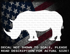 Rhinoceros Silhouette Cut Vinyl Decal Sticker US Made US Seller Rhino