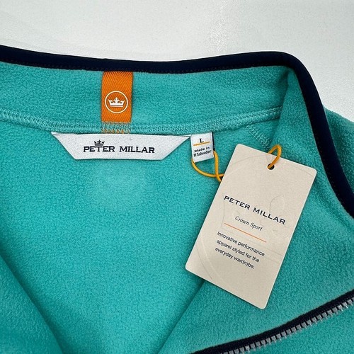 NWT Peter Millar Crown Sport Zip Thermal Micro Fleece Pullover L Golf Mens $148 - Picture 5 of 15