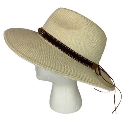 Royal Road Womens Straw Sun Hat with Decorative Band One  display picture 3
