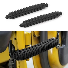 2pcs Black Car Door Limit Strap Bandage Rope PVC For Jeep Wrangler YJ CJ TJ JK