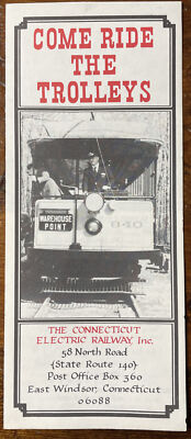 1980s Connecticut Electric Railway East Windsor CT - Vintage Travel Brochure