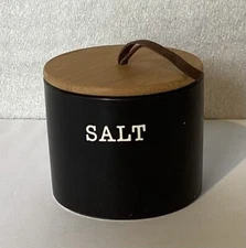 Sheffield Home Black Salt Cellar With Lid