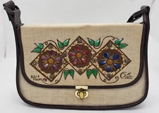 Enid Collins of Texas Handbag Purse Vintage Jeweled Canvas Bits & Pieces 