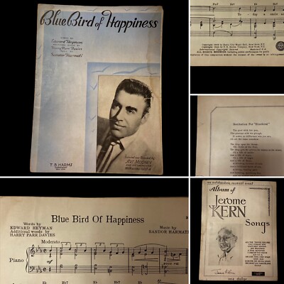 BLUE BIRD OF HAPPINESS Sheet Music 1940 ART MOONEY T.B. Harms Co. by HARMATI