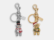 Coach Snowman 3D Bear Bag Charm Metal With Enamel CN573/CN572 New