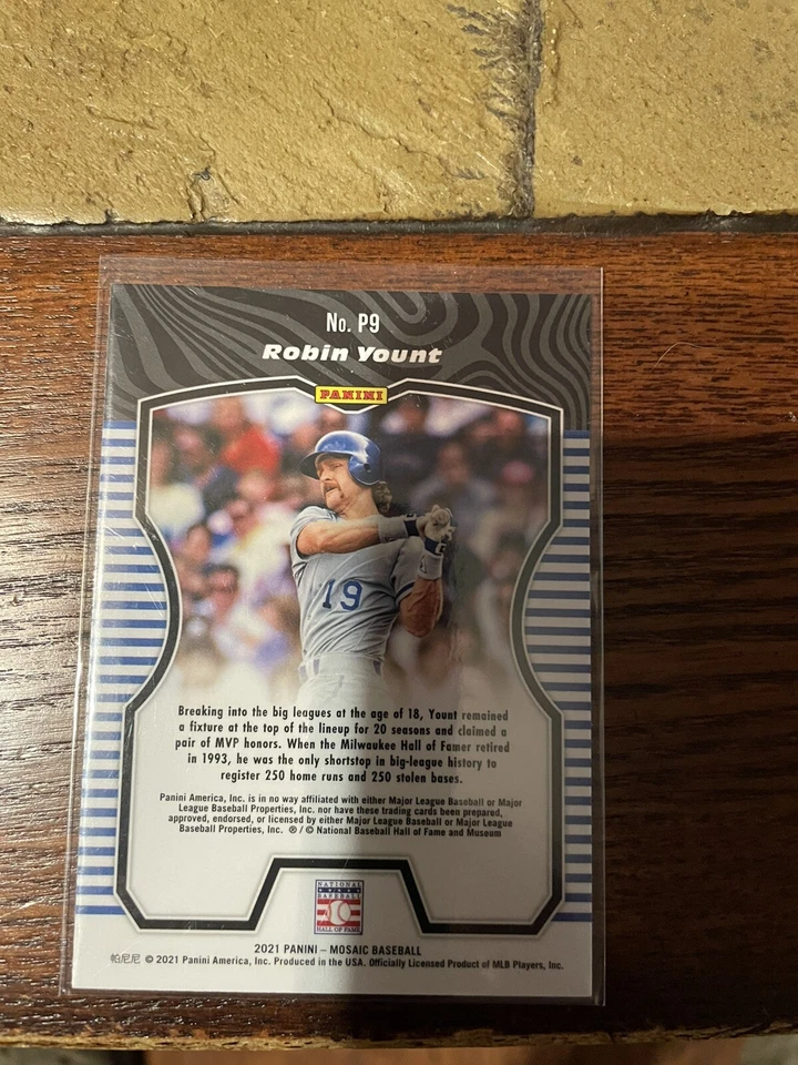 2021 Panini Mosaic Robin Yount "Producers" Base #P9 Milwaukee Brewers - Image 2 of 2