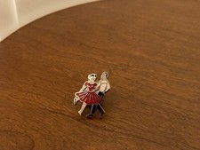 Vintage Man Woman Dancing Square Dance Enamel Lapel Hat Pin