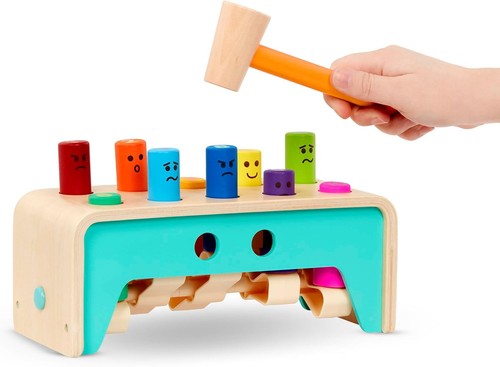 Battat – Wooden Hammer Toy for Kids, Toddlers – Pounding Bench with Pegs and... - Bild 10 von 11
