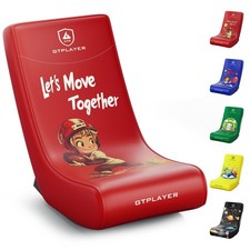 Floor Rocking Gaming Chair – Floor Rolling Game Chairs with Angle Limiter, Ga...