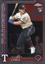 2025 Topps Chrome Update #USC83 Blaine Crim Rookie RC Texas Rangers