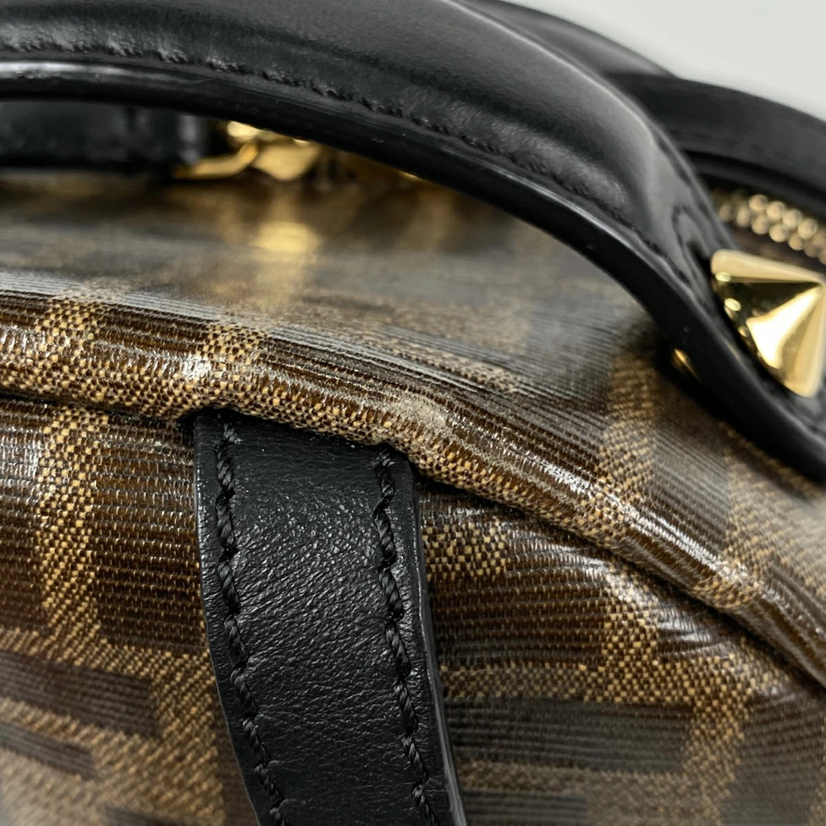 FENDI Mini Backpack Logo Pattern Coated Canvas Br… - image 4