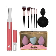 Complete Beauty Tool Kit – 7 Brushes, Blending Sponge & Precision Eyelash Trimme