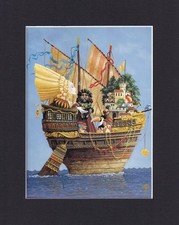 8X10 Matted Print Picture Art by James C Christensen: Pleasure Cruise