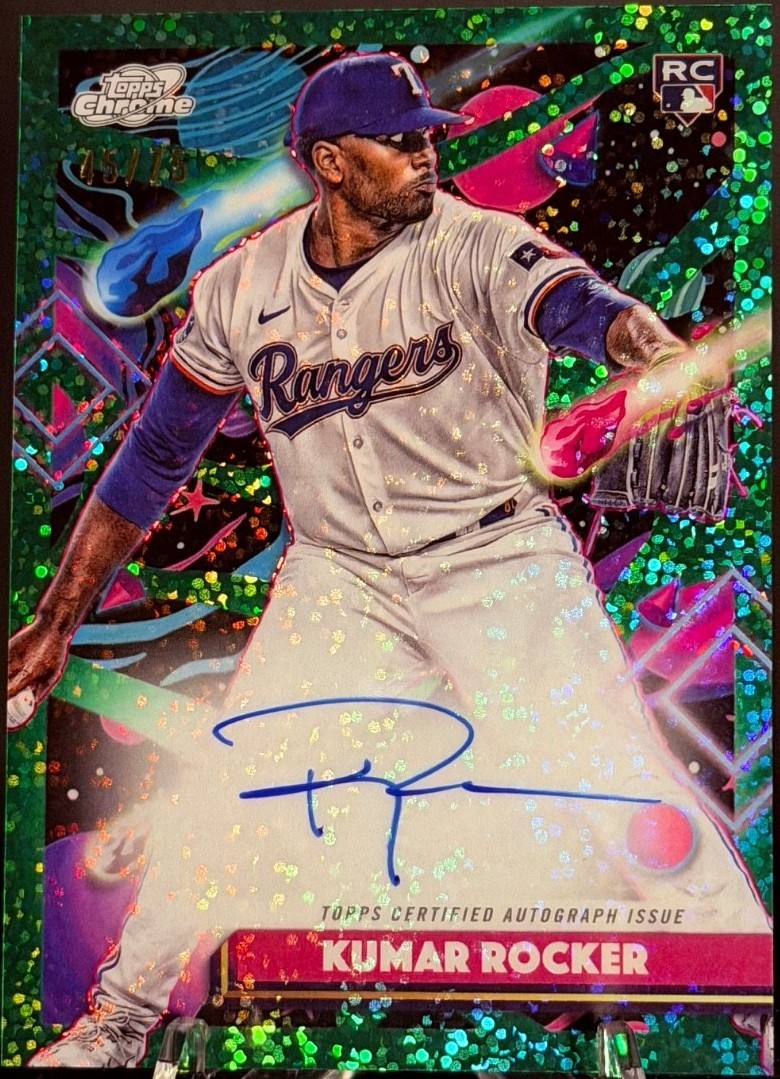 2025 Topps Cosmic Chrome - Autographs Kumar Rocker #CCA-KR Green Space ...