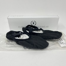 Eurotard Assembl  Split Sole Canvas Ballet Slipper Yoga Shoes Black US 8.5 M