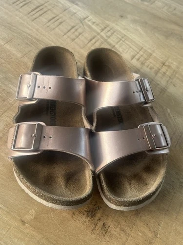 BIRKENSTOCK ARIZONA Kids Youth Rose Gold Sandals BIRKS Size 34
