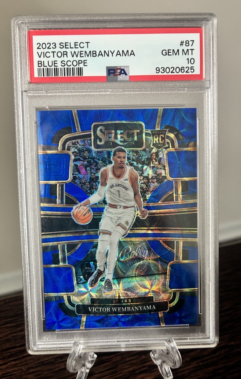2023 Select #87 Victor Wembanyama RC Blue Scope Prizm /249 Rookie PSA 10 # MATCH