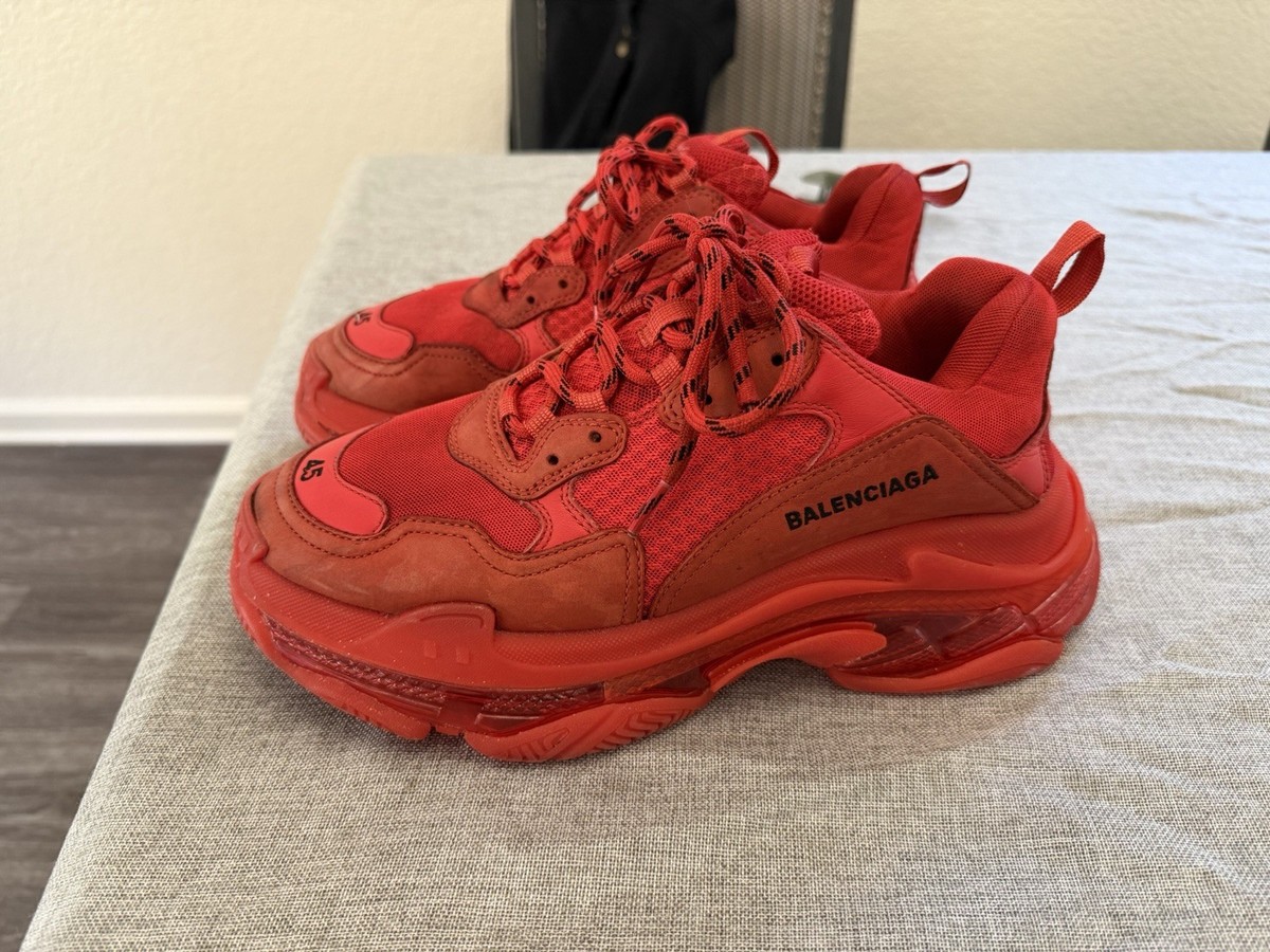 【確実正規】40 Balenciaga Triple S トリプルS レッド Balenciaga Triple S Clear Sole - Red | eBay