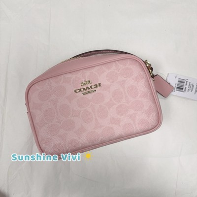 NWT Coach CY752 Mini Jamie Camera Bag In Signature Canvas Powder Pink
